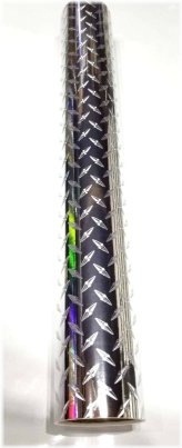 Diamond Plate Silver Longlife Sign Film