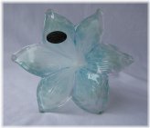 Light Blue Murano Flower Glass Sculpture