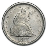 1875-S Silver Coin in XF Condition