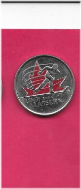 Canadian Painted Commemorative 25 Cents