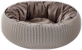 Knit Cozy Pet Bed with Cushion