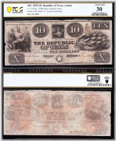 Texan Republic Currency - 1839 PCGS 30