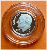 Silver Gem Proof Roosevelt Dime in Capsule