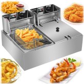 ZOKOP Double Tank Electric Countertop Fryer