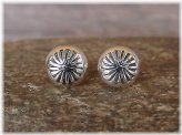 Navajo Sterling Silver Concho Post Stud Earrings