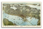 1891 Seattle Washington Panoramic Map Print