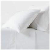 Organic Percale True White Queen Sheet Set