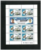 Montserrat Colonial Stamp Collection - Mini Sheet of 7