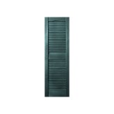 Green Vinyl Louvered Shutters