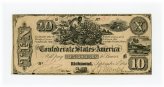Civil War Era Confederate $10 Note