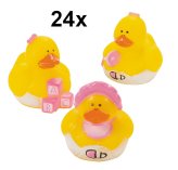 Ducky Delight Baby Girl Bundle - Perfect for Shower Favors, Cake Toppers, and Playtime