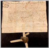 Renaissance Relic: Authentic Wax-Sealed Vellum Document