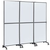 Cool Gray Acoustic Office Partition Panels (3 Pack)
