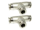 Brass/Nickel Union Tee Fittings - 2 Pack by Numatics