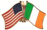 Crossed Flag Lapel Pin - Celebrating Irish-American Friendship