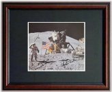 Apollo Lunar Trio Signed Photograph