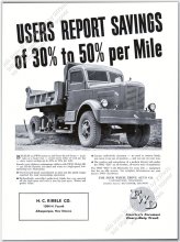 Vintage Print Ad: 1949 FWD Truck Model HG Dump Truck