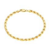 Golden Rope Diamond Bracelet