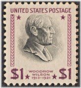 Woodrow Wilson Vignette Shifted Up Error Stamp