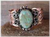 Copper Turquoise Bracelet by Jackie Cleveland