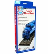 HO Scale Cork Roadbed Set - 5 Pieces, 36" Long
