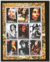 Turkmenistan Musician Bob Marley Commemorative Souvenir Stamp Sheet