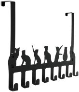 Feline Door Hanger: Sturdy Metal Rack for Towels and Hats