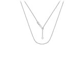 Elegante Argento Rope Chain Necklace