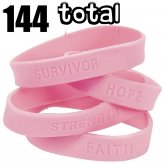 Pink Ribbon Bracelets Bulk Pack