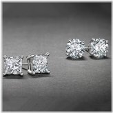 Zirconia Steel Stud Earrings Set