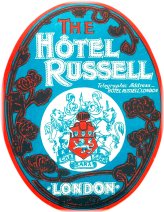 Russell Art Nouveau Luggage Label