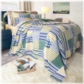 Rainbow Square Quilted Bedding Set