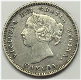 1885 Canadian Silver Five Cents Coin with Free Shipping and USPS Tracking & Insurance