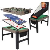 Rustic Gray 5-in-1 Multi-Game Table
