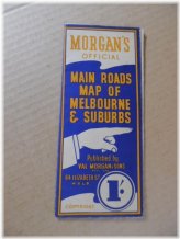 Melbourne and Suburbs Australia Vintage Map from c.1930s by Val Morgan & Sons