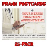 Prank Postcard Set - Herpes Treatment Edition (25 Cards)