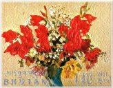 Bhutan Gladiolas Roland Oudot Stamp Set