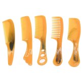 Amber Horn Massage Comb Set