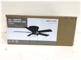 Matte Black LED Hugger Ceiling Fan with Light Kit
