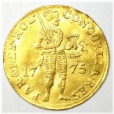 Netherlands Holland Gold Ducat Coin - 1775 - AU / UNC MS Details