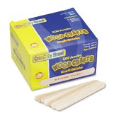 Natural Jumbo Wood Sticks for Crafting - 500 Pack