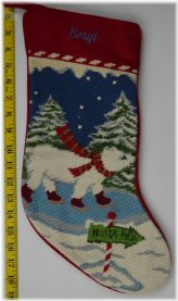 Frosty Arctic Monogrammed Stocking