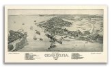 Cedar Key in 1884: A Vintage Panoramic Map of Florida