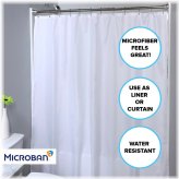 Pure Comfort Microfiber Shower Curtain Liner