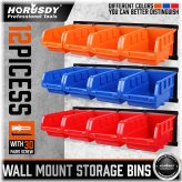 Garage Wall Organizer with 12 Bins for Parts and Tools