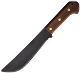 Stonewash Walnut Machete with Leather Sheath