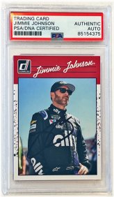 Jimmie Johnson Signed Panini Donruss Racing Card