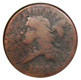 Liberty Cap Flowing Hair Half Cent - ANACS VG8 Detail