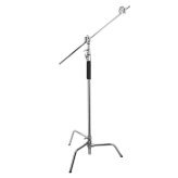 Chrome Turtle Stand with Adjustable Arm and Gobo Mounts