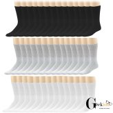 Cotton Crew Socks Set for Men - Pack of 3-12 Pairs in Various Sizes and Colors